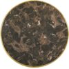 Nobis Furniture - Halo Deluxe Round Outdoor Table Top - Dark Marble with Gold Metal Rim