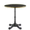 Parisian Cafe Complete Self-Levelling Round Dining Table - Black Marble - Two Sizes