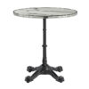 Parisian Cafe Complete Self-Levelling Round Dining Table - Carrara - Two Sizes