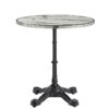Parisian Cafe Complete Self-Levelling Round Dining Table - Carrara - Two Sizes