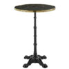 Parisian Cafe Complete Self-Levelling Round Poseur Table - Black Marble - Two Sizes