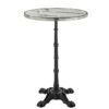 Parisian Cafe Complete Self-Levelling Round Poseur Table - Carrara - Two Sizes