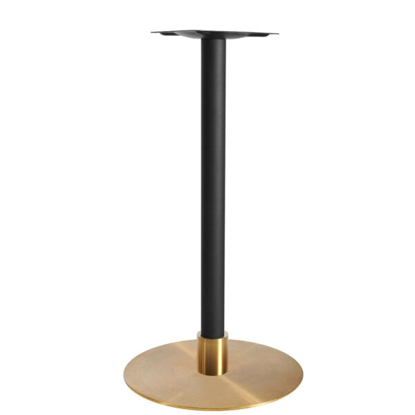 Nobis Furniture - Phoebe Premium Large Round Black and Brass Table Base with Brass Sleeve
