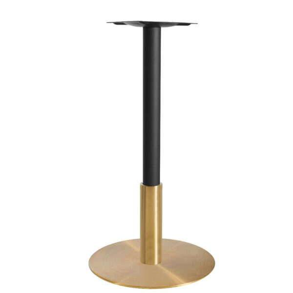 Nobis Furniture - Phoebe Premium Large Round Black and Brass Table Base with Brass Sleeve