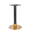 Nobis Furniture - Phoebe Premium Small Round Black and Brass Table Base with Brass Sleeve