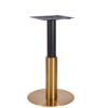 Nobis Furniture - Phoebe Premium Small Round Black and Brass Table Base with Brass Sleeve