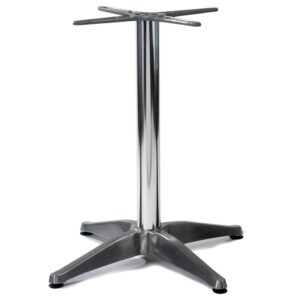 Nobis Furniture - Polished Aluminium Outdoor Cruciform Table Base - Dining Height
