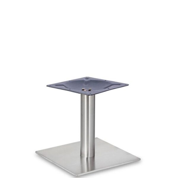 Nobis Furniture - Profile Small Square Stainless Steel Table Base - Round Column