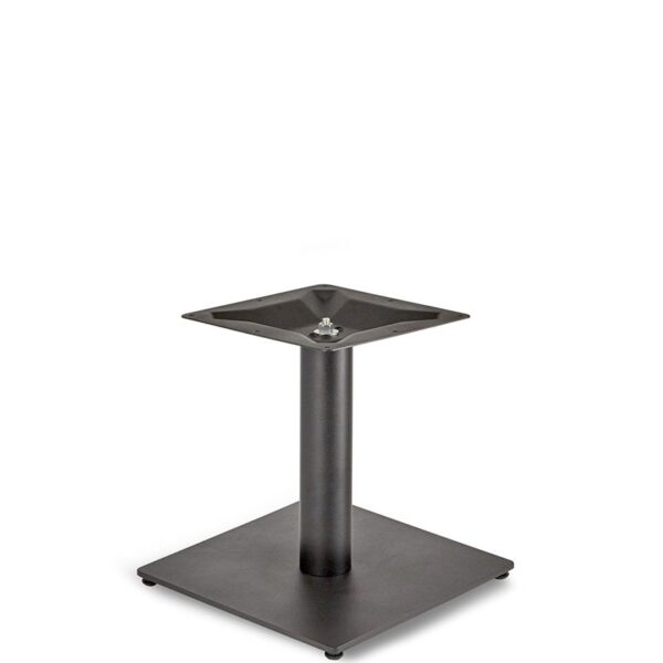 Nobis Furniture - Profile Small Square Black Steel Table Base - Round Column
