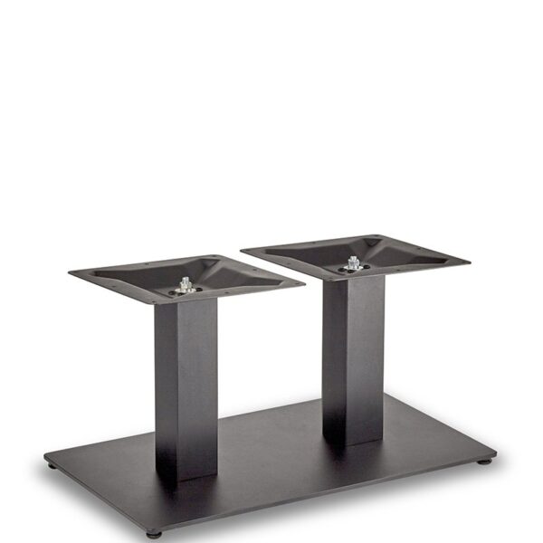 Nobis Furniture - Profile Twin Pedestal Black Steel Table Base - Square Column