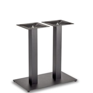 Nobis Furniture - Profile Twin Pedestal Black Steel Table Base - Square Column