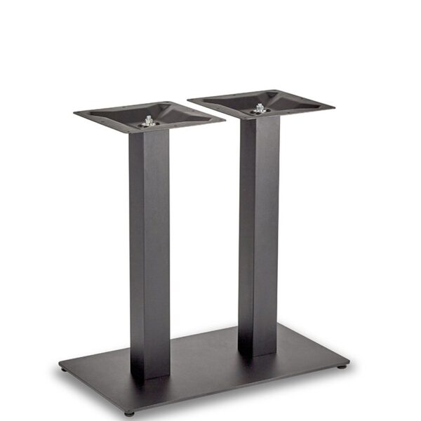 Nobis Furniture - Profile Twin Pedestal Black Steel Table Base - Square Column