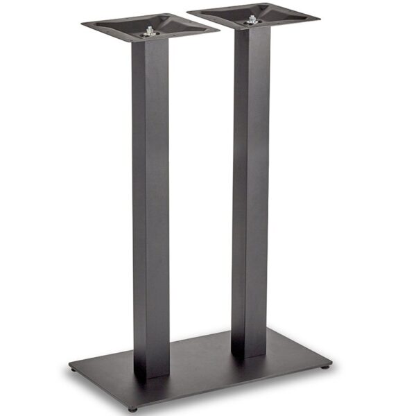 Nobis Furniture - Profile Twin Pedestal Black Steel Table Base - Square Column