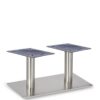 Nobis Furniture - Profile Twin Pedestal Stainless Steel Table Base - Round Column