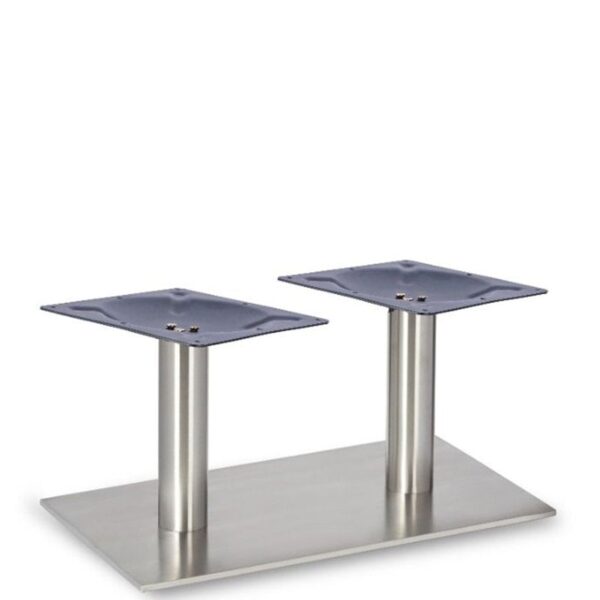 Nobis Furniture - Profile Twin Pedestal Stainless Steel Table Base - Round Column
