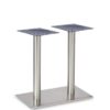 Nobis Furniture - Profile Twin Pedestal Stainless Steel Table Base - Round Column