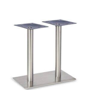 Nobis Furniture - Profile Twin Pedestal Stainless Steel Table Base - Round Column