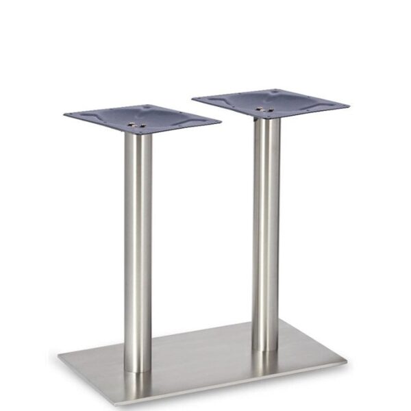Nobis Furniture - Profile Twin Pedestal Stainless Steel Table Base - Round Column