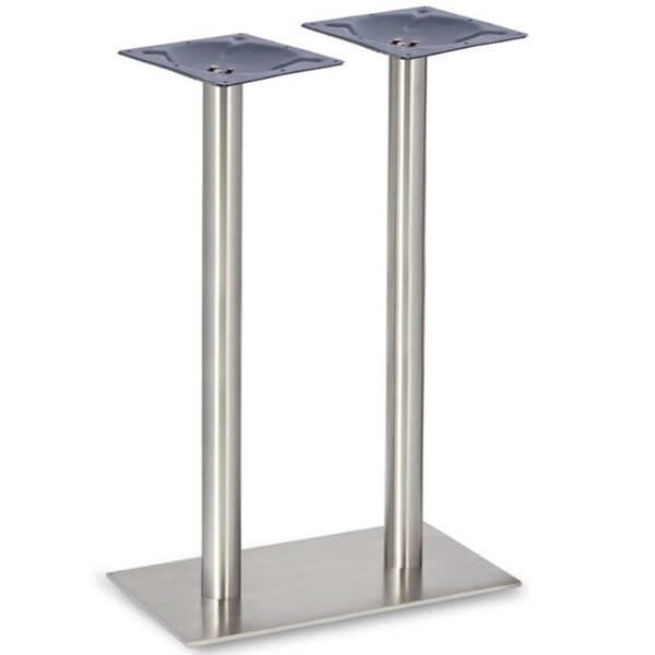 Nobis Furniture - Profile Twin Pedestal Stainless Steel Table Base - Round Column