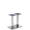 Nobis Furniture - Profile Twin Pedestal Stainless Steel Table Base - Square Column
