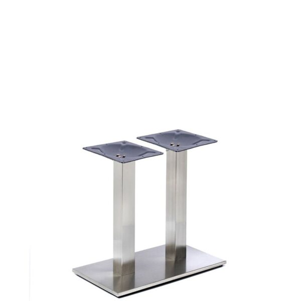 Nobis Furniture - Profile Twin Pedestal Stainless Steel Table Base - Square Column