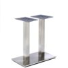 Nobis Furniture - Profile Twin Pedestal Stainless Steel Table Base - Square Column