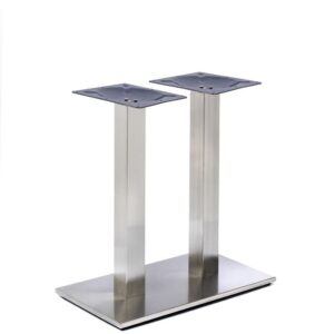 Nobis Furniture - Profile Twin Pedestal Stainless Steel Table Base - Square Column