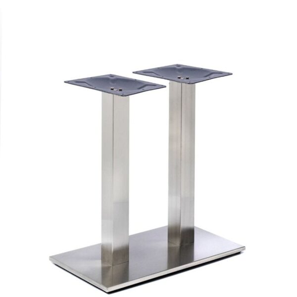 Nobis Furniture - Profile Twin Pedestal Stainless Steel Table Base - Square Column