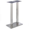 Nobis Furniture - Profile Twin Pedestal Stainless Steel Table Base - Square Column