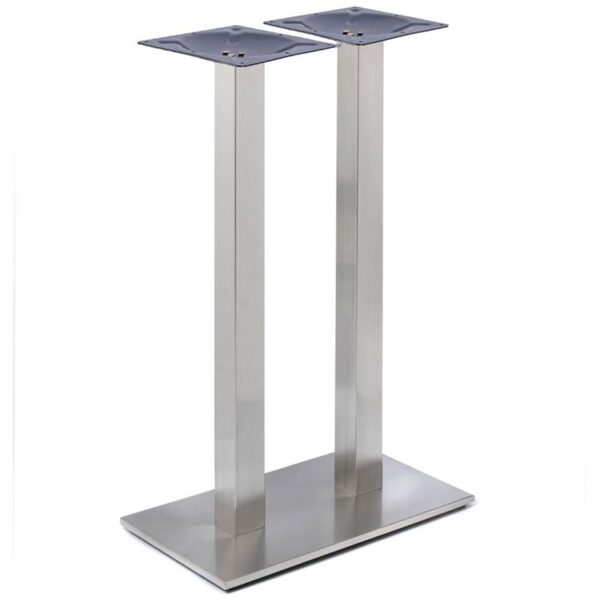 Nobis Furniture - Profile Twin Pedestal Stainless Steel Table Base - Square Column