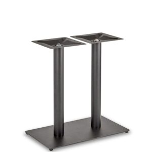 Nobis Furniture - Profile Twin Pedestal Black Steel Table Base - Round Column