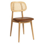 Nobis Furniture - Relish Side Chair Natural Cane Back with Faux Seat Pad