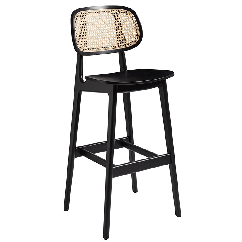 Nobis Furniture - Relish Bar Stool with Rattan Back