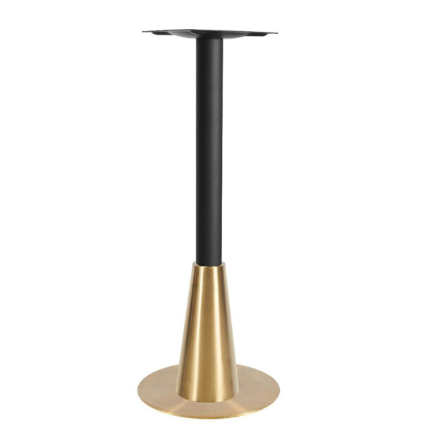 Nobis Furniture - Saturn Premium Large Round Black and Vintage Brass Table Base
