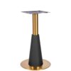 Nobis Furniture - Saturn Premium Small Round Vintage Brass and Black Table Base