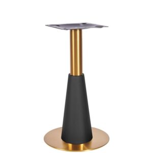 Nobis Furniture - Saturn Premium Small Round Vintage Brass and Black Table Base
