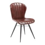Nobis Furniture - Scallop Side Chair - Genuine Leather