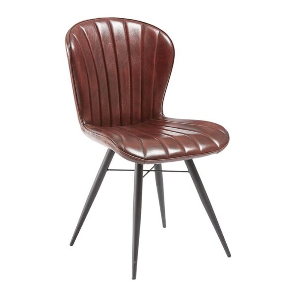 Nobis Furniture - Scallop Side Chair - Genuine Leather