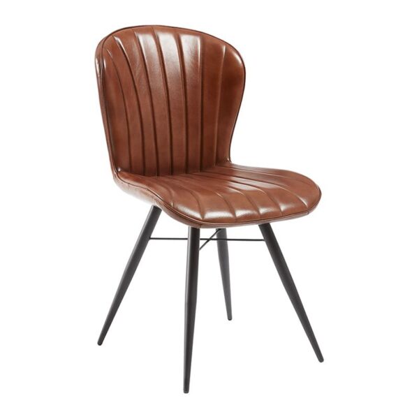 Nobis Furniture - Scallop Side Chair - Genuine Leather