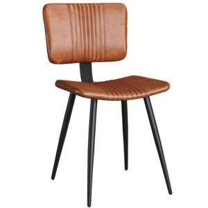 Nobis Furniture - Sebastian Leather Side Chair - Genuine Bruciato Leather