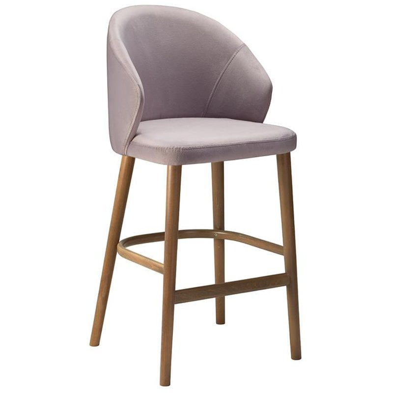 Nobis Furniture - OLIVIA CURVED BACK FULLY UPHOLSTERED HIGH STOOL - MADE TO ORDER