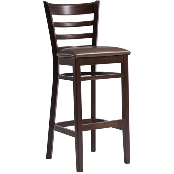 Nobis Furniture - Sheldon Medium Brown Faux Leather Bar Stool