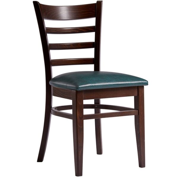 Nobis Furniture - Sheldon Medium Brown Faux Leather Side Chair