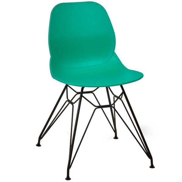 Nobis Furniture - Shoreditch Side Chair - Black Steel Frame