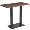 Nobis Furniture Smoked Solid Wood Rectangular Table -  Bar Height