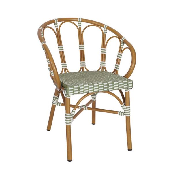 Nobis Furniture - Solent Weave Outdoor Stacking Arm Chair - Choice of Two Colours