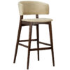 Nobis Furniture - ELLA CURVED BACK UPHOLSTERED HIGH STOOL - MADE TO ORDER