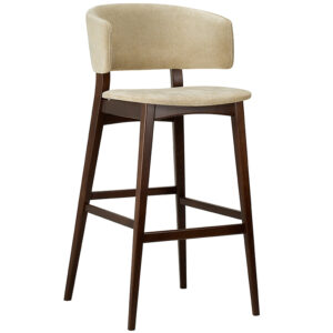 Nobis Furniture - ELLA CURVED BACK UPHOLSTERED HIGH STOOL - MADE TO ORDER