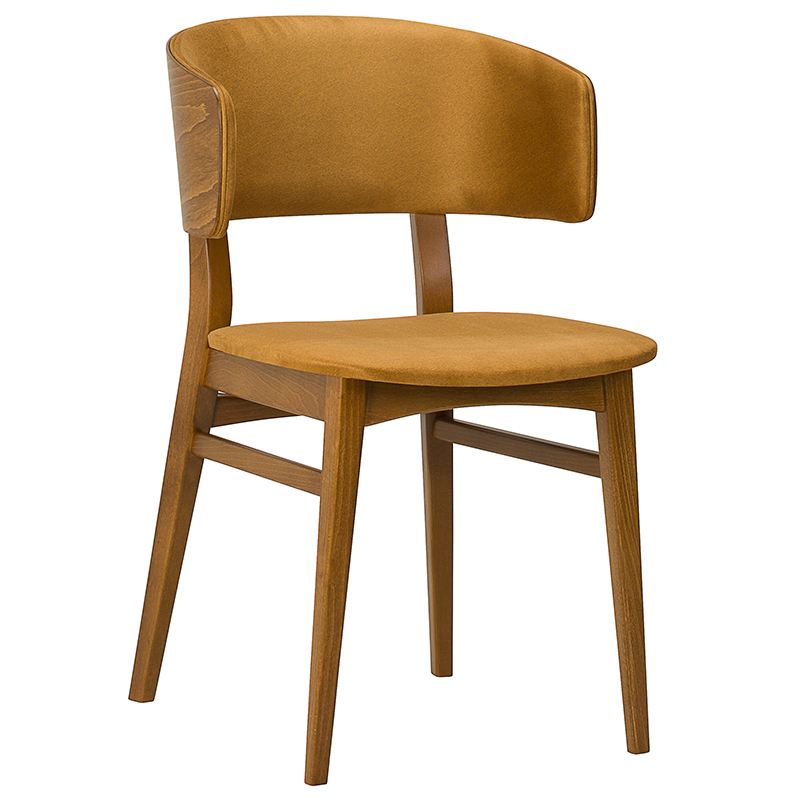 Nobis Furniture - ELLA CURVED BACK UPHOLSTERED SIDE CHAIR - MADE TO ORDER