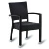 Nobis Furniture - Sorrento Outdoor Stacking Arm Chair - Black Weave